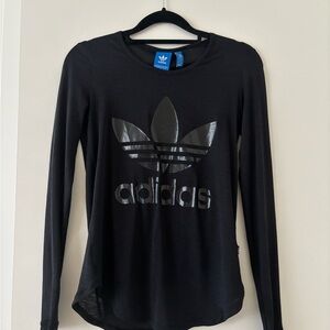 Adidas Women's Sheer Black Long Sleeve